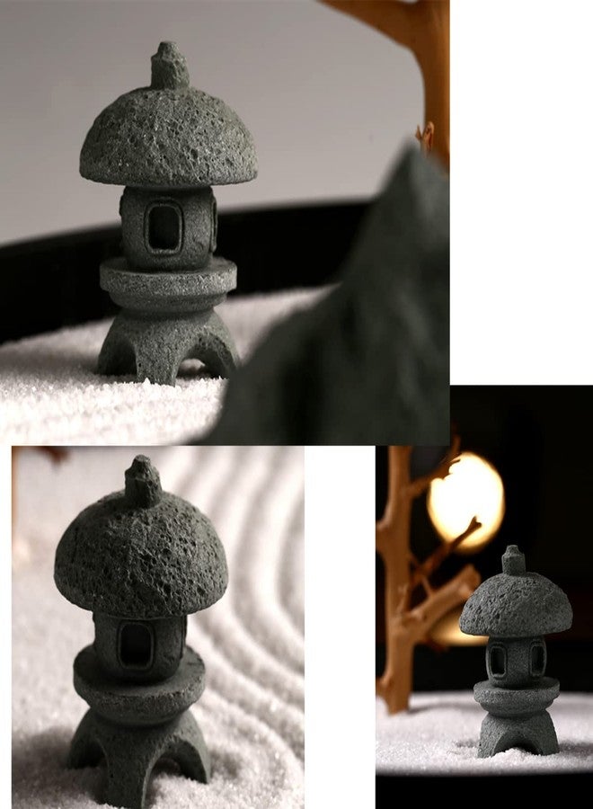 Sdeetesamjun Buddha Statue and 2 Japanese Lantern Pagoda Statues - Zen Garden Accessories for Home and Mini Meditation Decor - Image 3